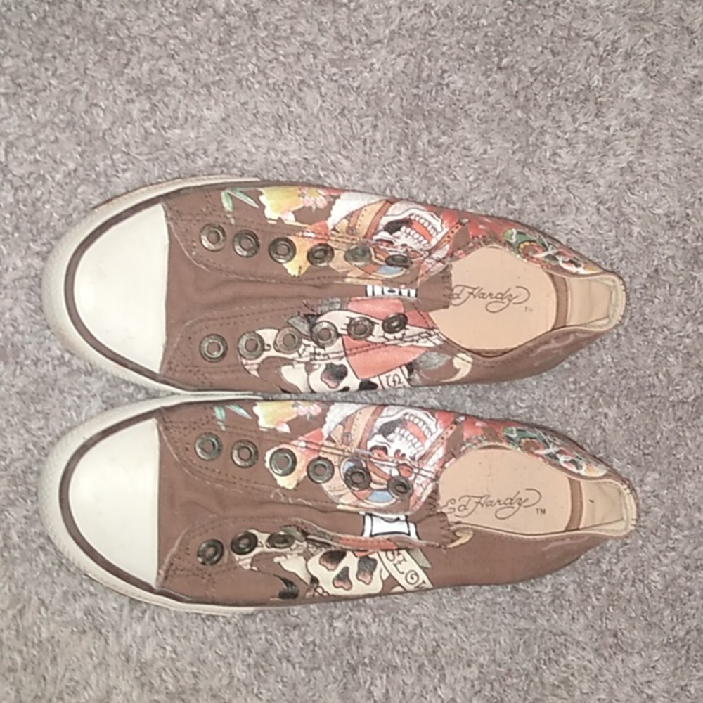 Women's vintage Ed Hardy shoes